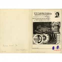 carte de vœux de Jürgen Schieferdecker adressée à Raoul-Jean Moulin pour l’année 1976