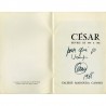 amusante dédicace de César sur le catalogue de la galerie Madoura, 1966