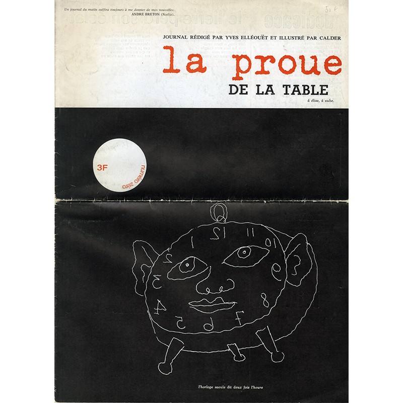 "La Proue de la table" journal rédigé par Yves Elléouët et illustré par Calder, 1967
