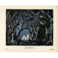 décor du 2e acte de "Giselle", aquarelle d'Alexandre Benois, 1924