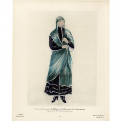 Ellida dans "La Dame de la Mer", aquarelle de Nathalie Gontcharova, 1924