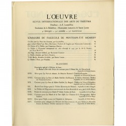 L'œuvre, revue de théâtre, fascicule du printemps-été 1925