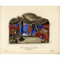décor pour "La nuit des amants", aquarelle de Guirand de Scevola, 1925