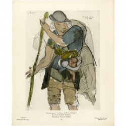 costume pour "La Farce de Maître Patelin" aquarelle de Luc-Albert Moreau, 1925