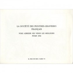 Jacques Hallez vœux Société des Peintres-Graveurs français