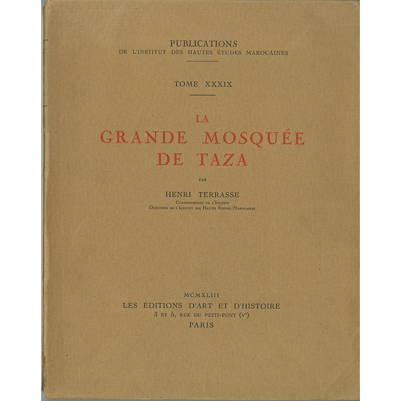 Henri Terrasse, La grande Mosquée de Taza, 1943