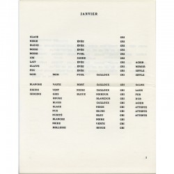 Pierre Garnier "Calendrier", poèmes visuels, 1963