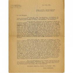 lettre ouverte de Pierre Alechinsky adressée à Charles Estienne le 9 mars 1954