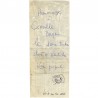message manuscrit de Robert Lebel sur Camille Bryen, 1963