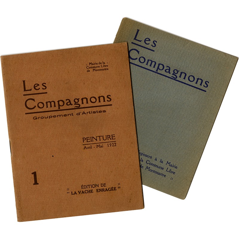 2 catalogues édités par la "La vache enragée", organe officiel de la Commune Libre de Montmartre