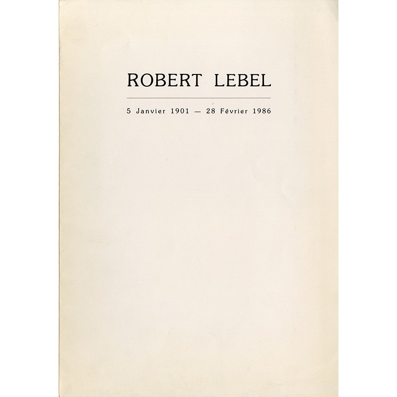 faire-part pour la cérémonie d'enterrement de Robert Lebel, 1986