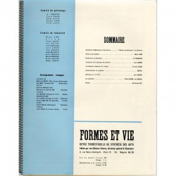 sommaire revue FORMES ET VIE, Le Corbusier, Fernand léger