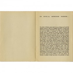 texte en français de Chirico "Ce soir-là, Monsieur Dudron..." 1938