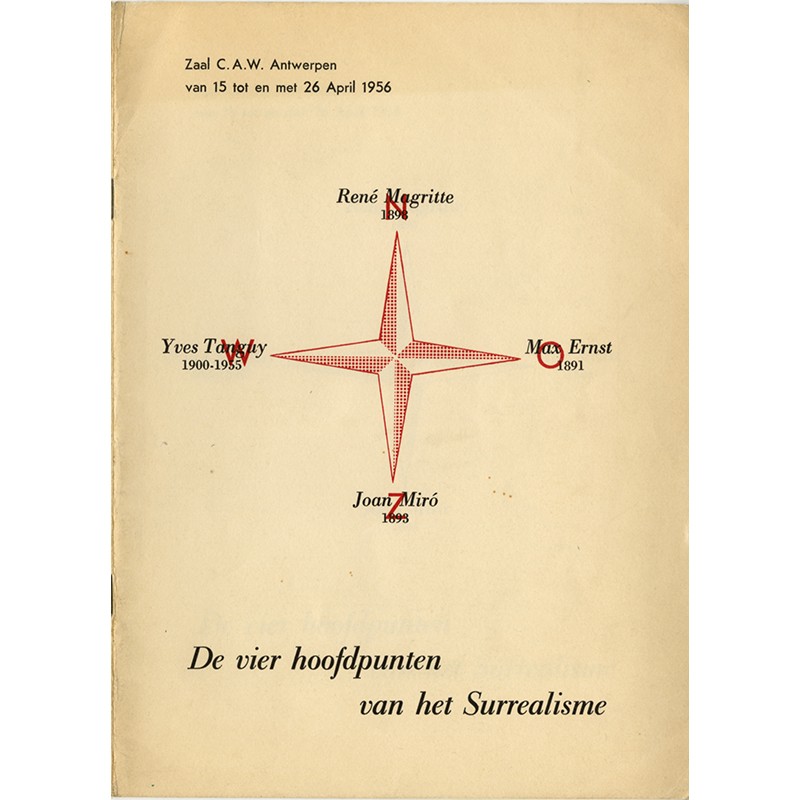 "De vier hoofdpunten van de Surrealisme", Magritte, Ernst, Miro, Tanguy, 1956