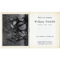 catalogue de l'exposition de Wolfgang Paalen, 1960
