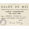 carte d'exposant de Mark Tobey au XXIe Salon de Mai, Paris, 1965