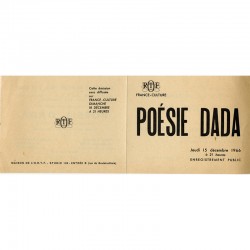 invitation de France-Culture, pour "Poésie Dada", enregistrement public à l'ORTF, 1966