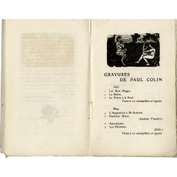catalogue de l'exposition des gravures de Paul Colin, édition Sagot, à Paris, 1902