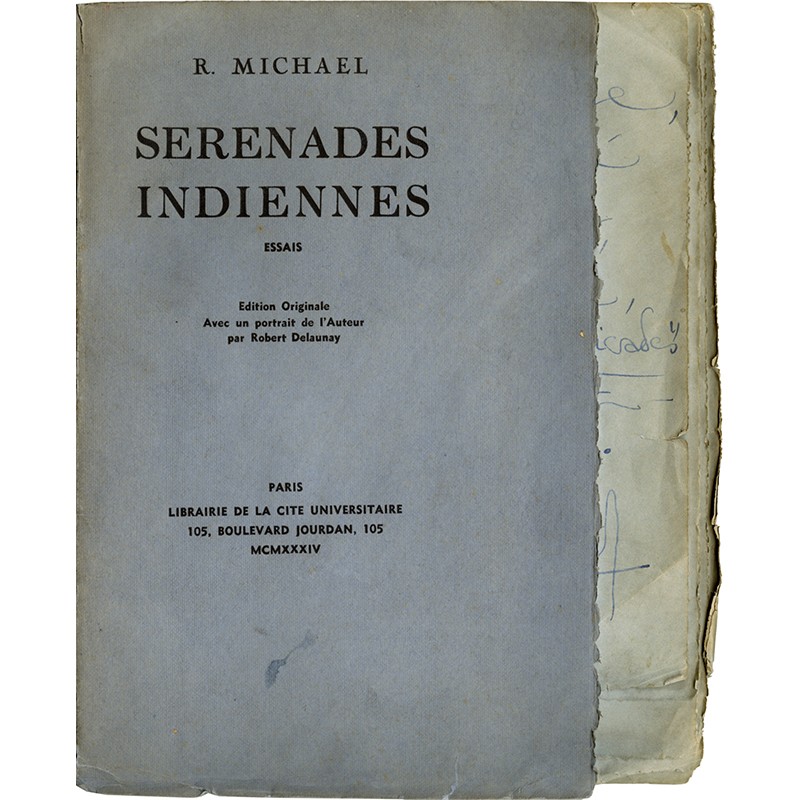 édition originale du livre de Roger Michael, Sérénades Indiennes, 1934