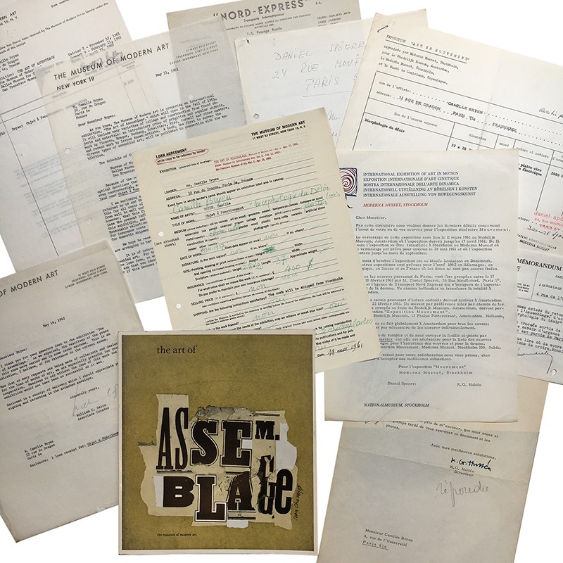divers document relatifs à Camille Bryen, 1958-1965