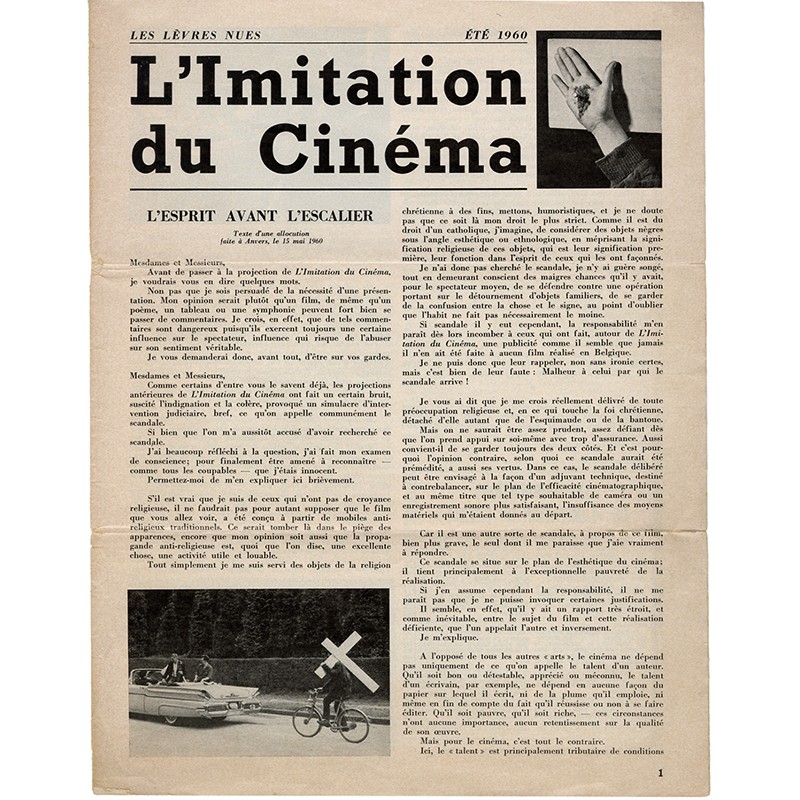 Marcel Mariën, l'imitation du cinéma, Les lèvres nues, 1960