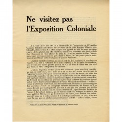 Tract surréaliste,  Ne visitez pas l'exposition coloniale, 1931