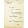 courrier manuscrit de Tristan Tzara adressé à Sonia Delaunay, 1974