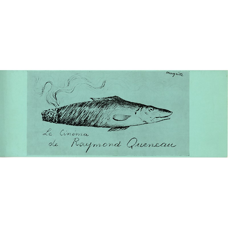 prospectus "Le Cinéma de Raymond Queneau" (1964), dessin de René Magritte