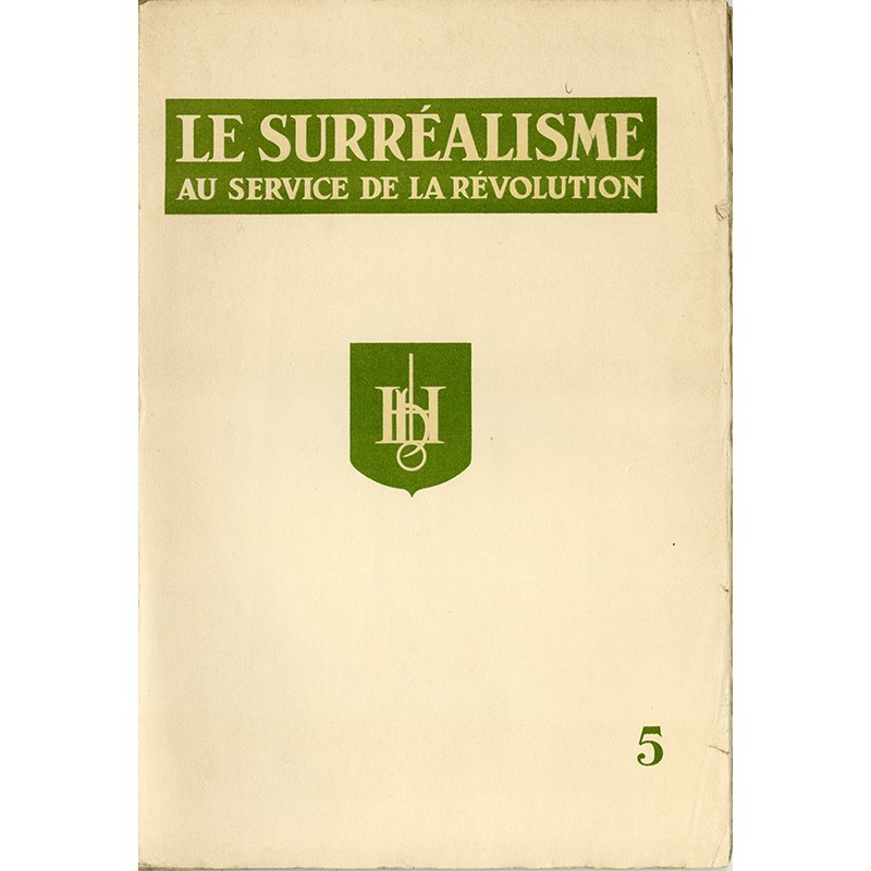 Le surréalisme au service de la révolution n° 5, André Breton, 1933