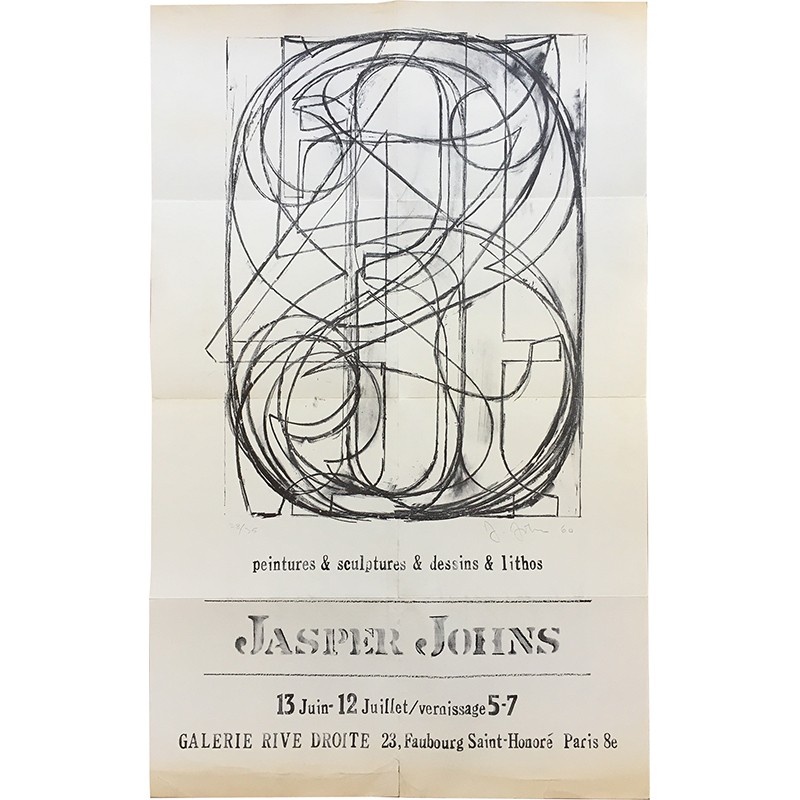 exposition de Jasper Johns, galerie Rive Droite, 1961