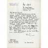 courrier manuscrit de Gianni Bertini adressé à Jacques Damase, 1977