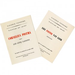 2 cartons d'expositions de la galerie Vendôme, 1958