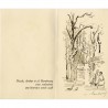 carte de vœux en lithographie d'André Hambourg signée au crayon, 1958