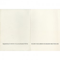 Gianni Bertini, pour une carte de vœux éditée de l'atelier Del Arco pour 2004
