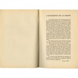 texte de Marcel Aymé, catalogue de "Première exposition de La Girafe", à la galerie Charpentier, en novembre 1947