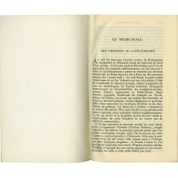 "Le music-hall, des origines au café-concert" de Jacques Damase in "Histoire des spectacles" "Encyclopédie de la Pléiade", 1965