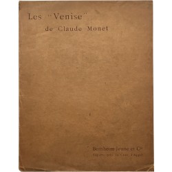 Les "Venise"  de Claude Monet, catalogue de la galerie Bernheim-Jeune et Cie, 1912