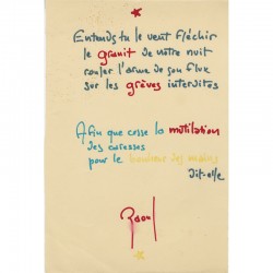 poème en couleurs de Raoul-Jean Moulin pour Ladislas Kijno