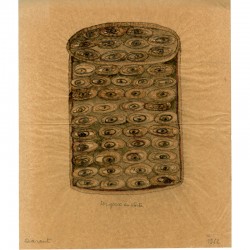 dessin original "Les yeux en boite" de Jean-Luc Parant, 1962